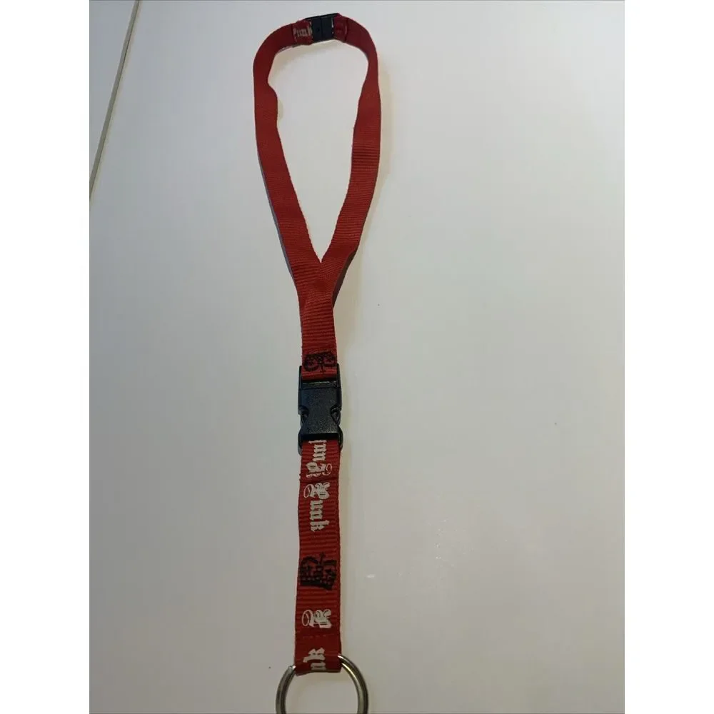 Street Punk Gothic Americana Metal Tattoo Art Lanyard Red‎ And Black